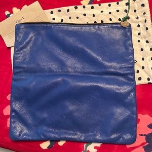 Clare V foldover clutch blue